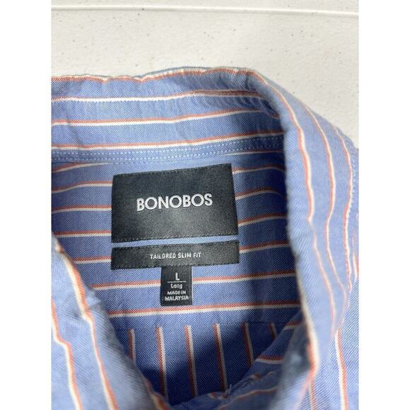 Bonobos Mens Button Down Cotton Casual Dress Shirt Size L Long - Picture 2 of 6